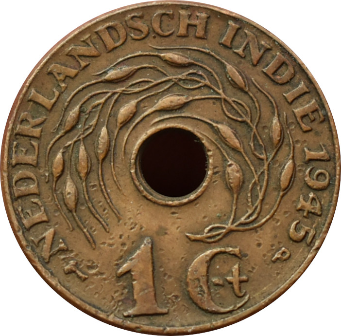 Holandská východná India 1 cent 1945 P