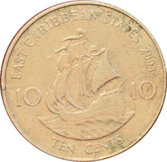 Východokaribské štáty 10 Cents 2004