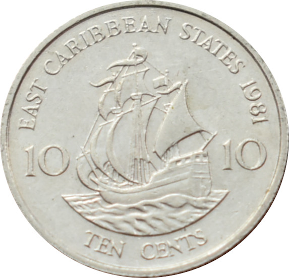 Východokaribské štáty 10 Cents 1989