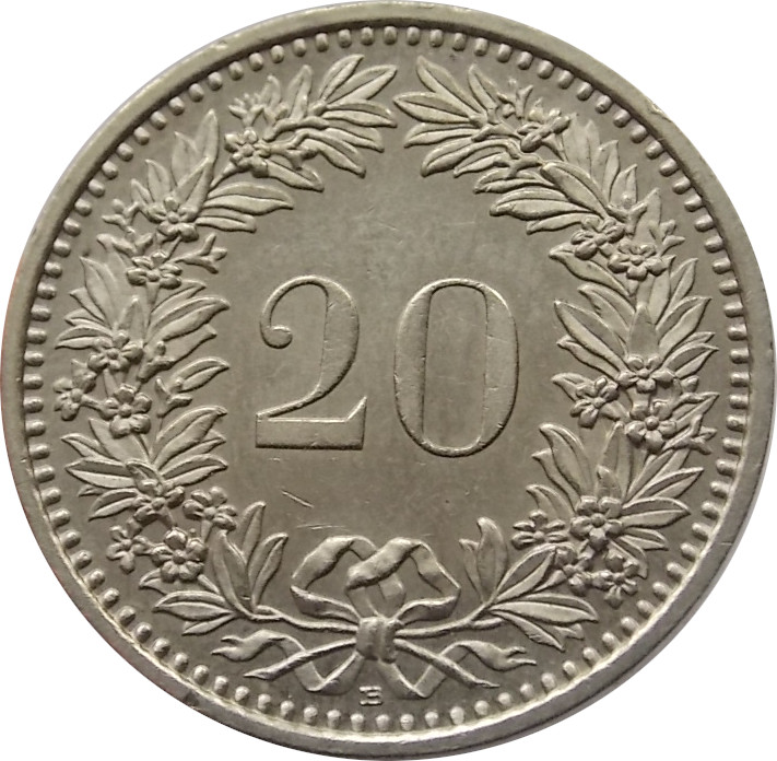 Švajčiarsko 20 Rappen 1991