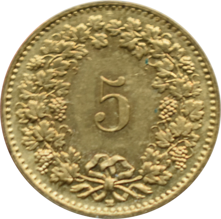 Švajčiarsko 5 Rappen 1988
