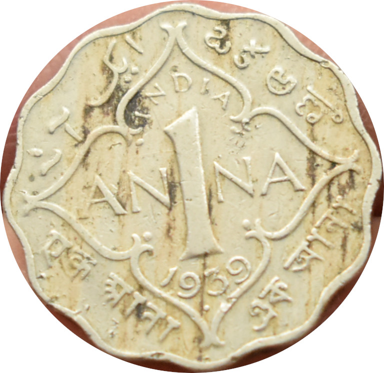 Britská India 1 Anna 1939