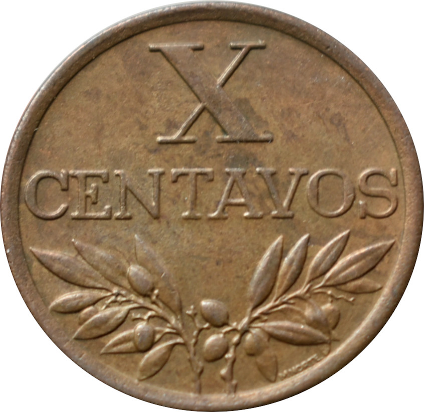 Portugalsko 10 Centavos 1968