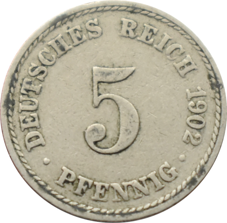 Nemecko - Nemecká ríša 5 Pfennig 1902 A
