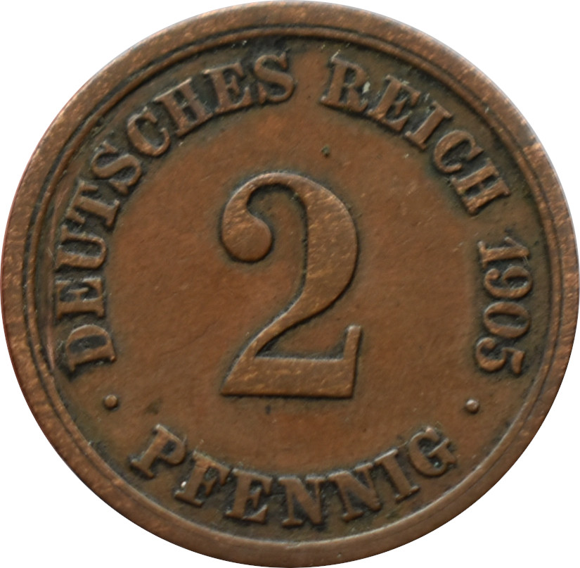 Nemecko - Nemecká ríša 2 Pfennig 1905 F