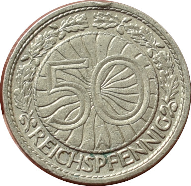 Nemecko - Weimarská republika 50 Reichspfennig 1927 A