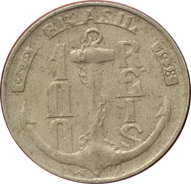 Brazília 100 Reis 1938