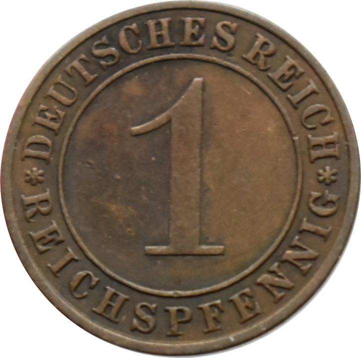 Nemecko - Weimarská republika 1 Reichspfennig 1929 A