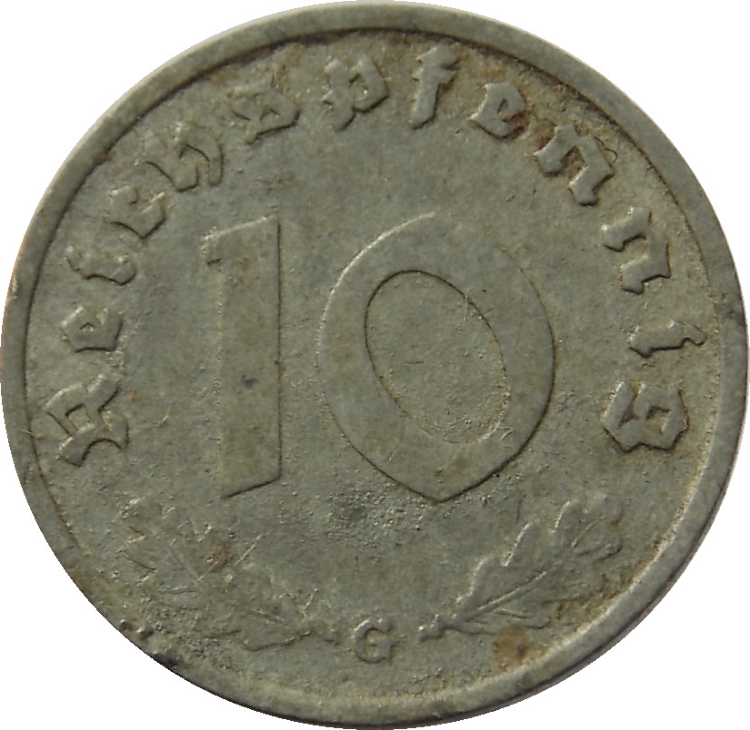 Nemecko - Tretia ríša 10 Reichspfennig 1940 G