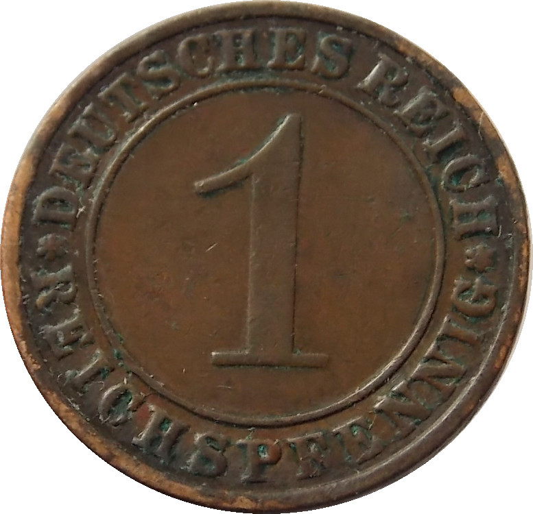 Nemecko - Weimarská republika 1 Reichspfennig 1930 A