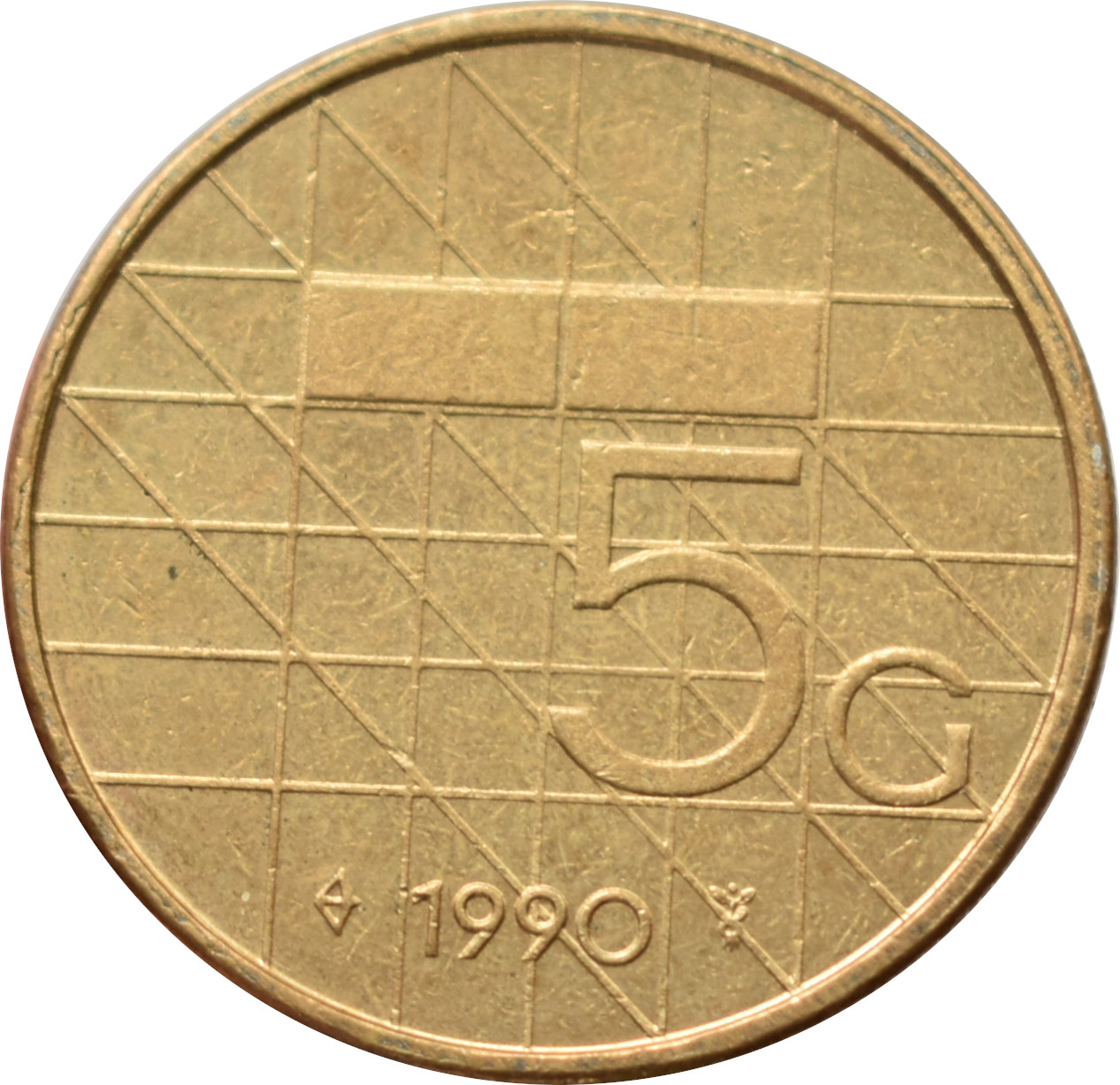 Holandsko 5 Gulden 1990