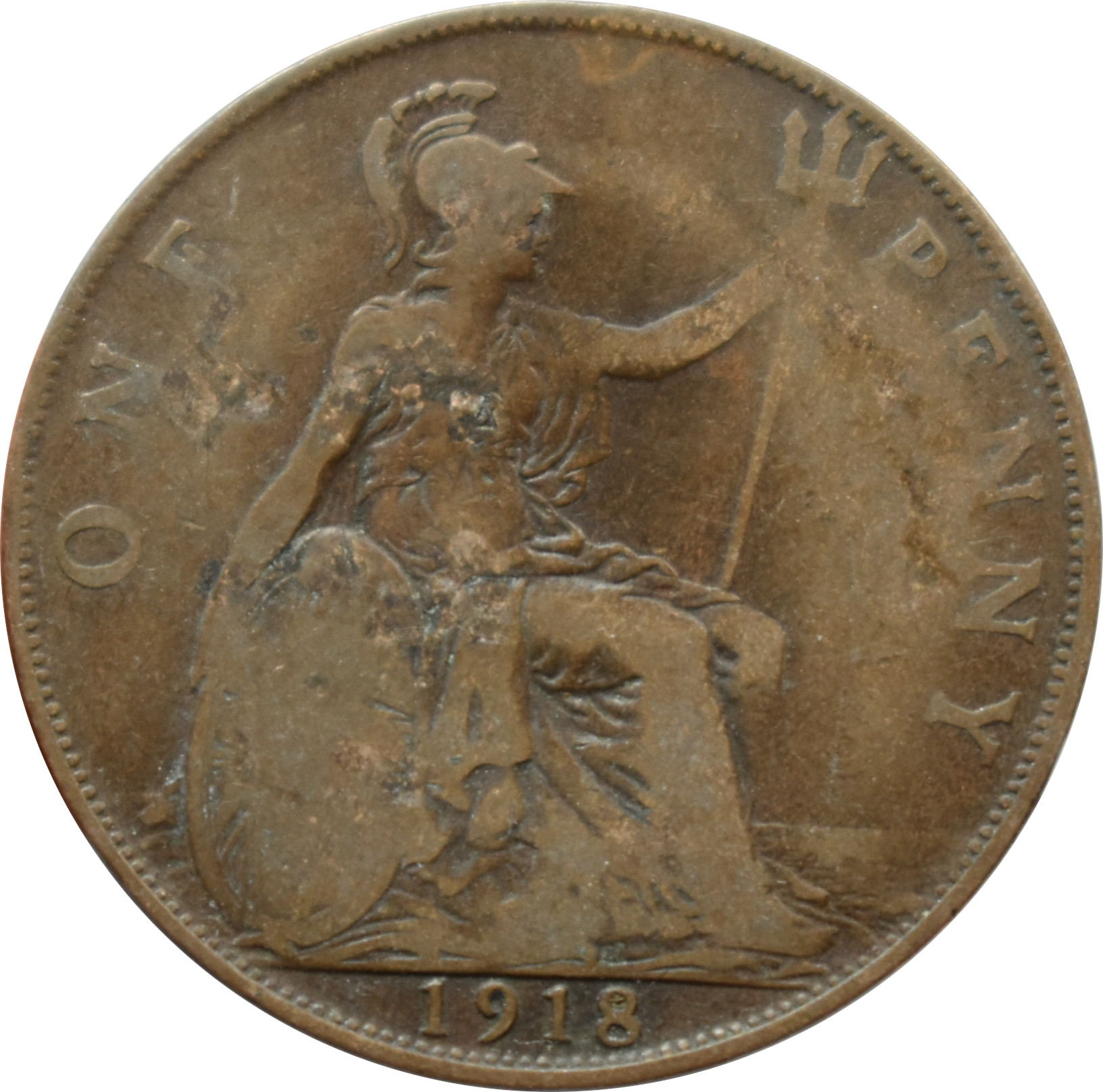 Anglicko 1 Penny 1918