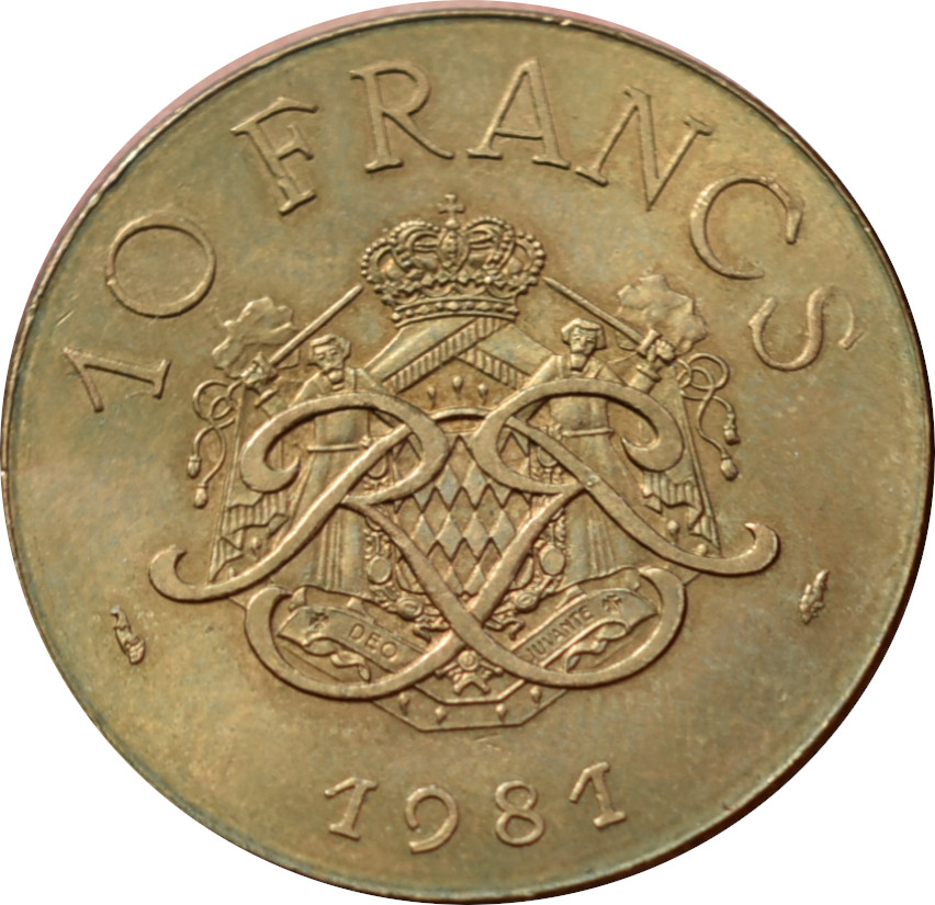 Monako 10 Francs 1981
