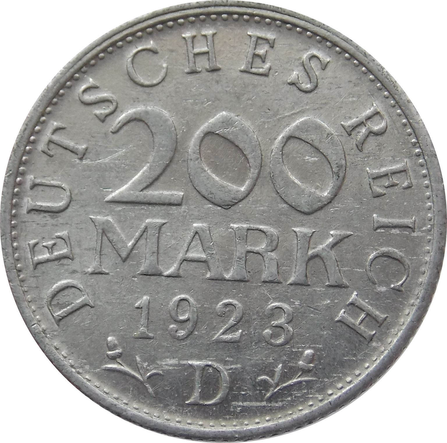 Nemecko - Weimarská republika 200 Mark 1923 D