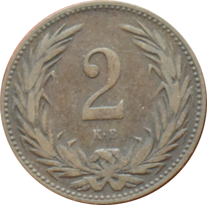 F.J. 2 Fillér 1896 K.B