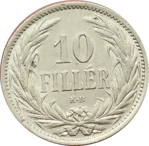 F.J. 10 Fillér 1908 K.B