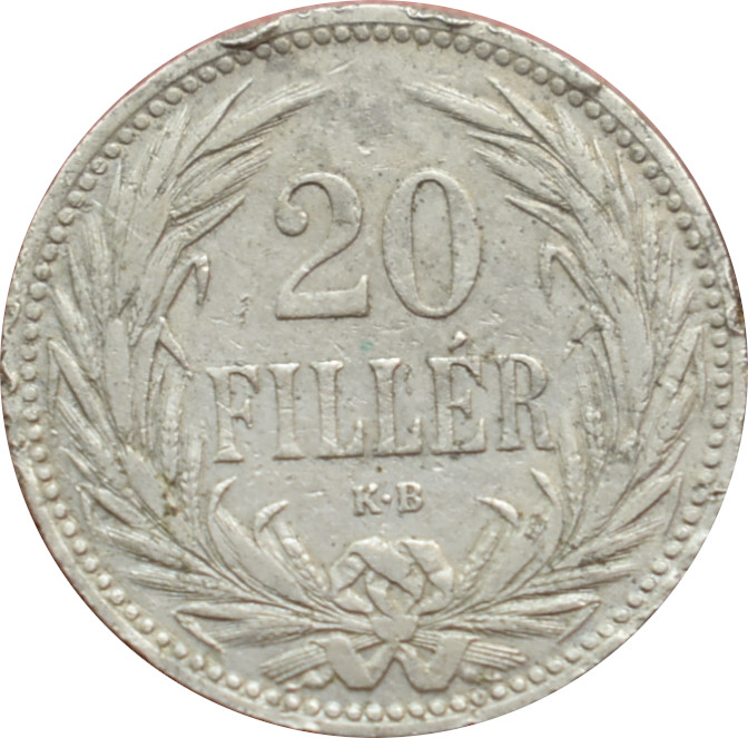 F.J. 20 Fillér 1893 K.B.