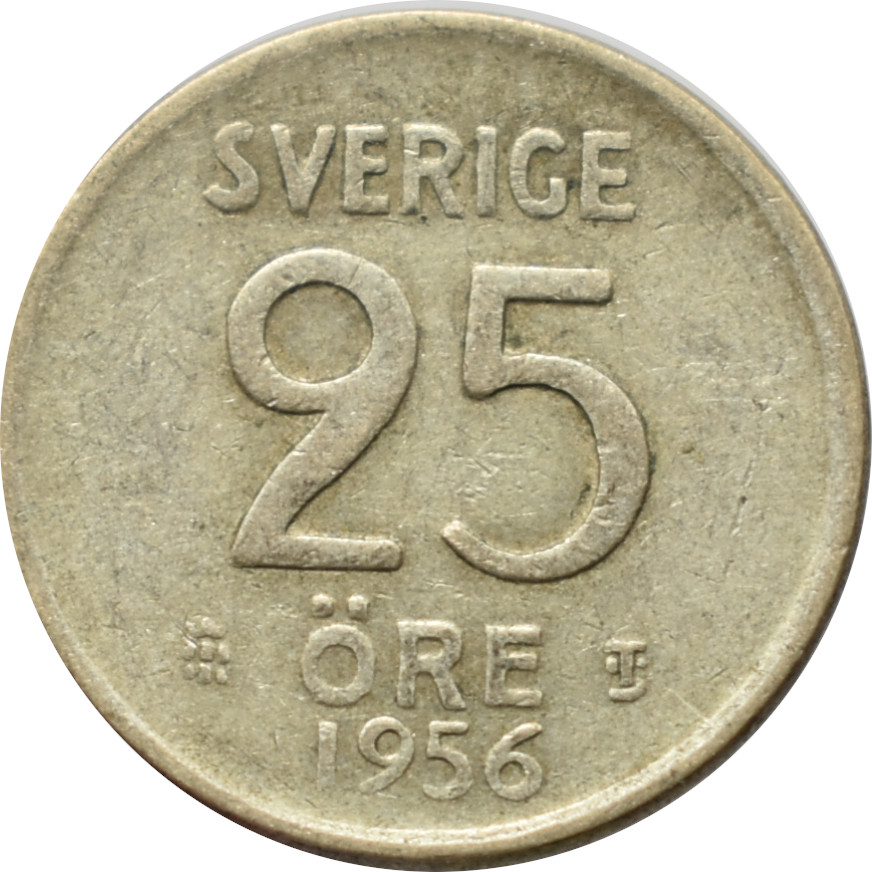 Švédsko 25 Ore 1956
