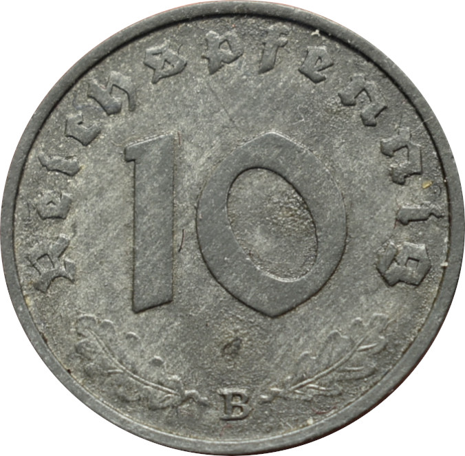 Nemecko - Tretia ríša 10 Reichspfennig 1943 B