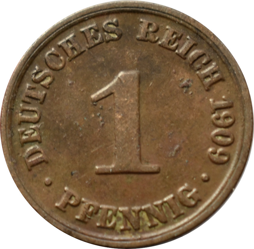 Nemecko - Nemecká ríša 1 Pfennig 1909 A