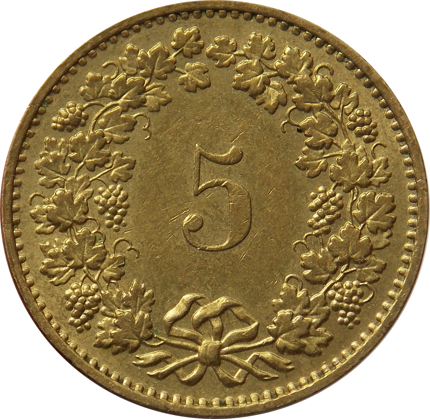 Švajčiarsko 5 Rappen 1985