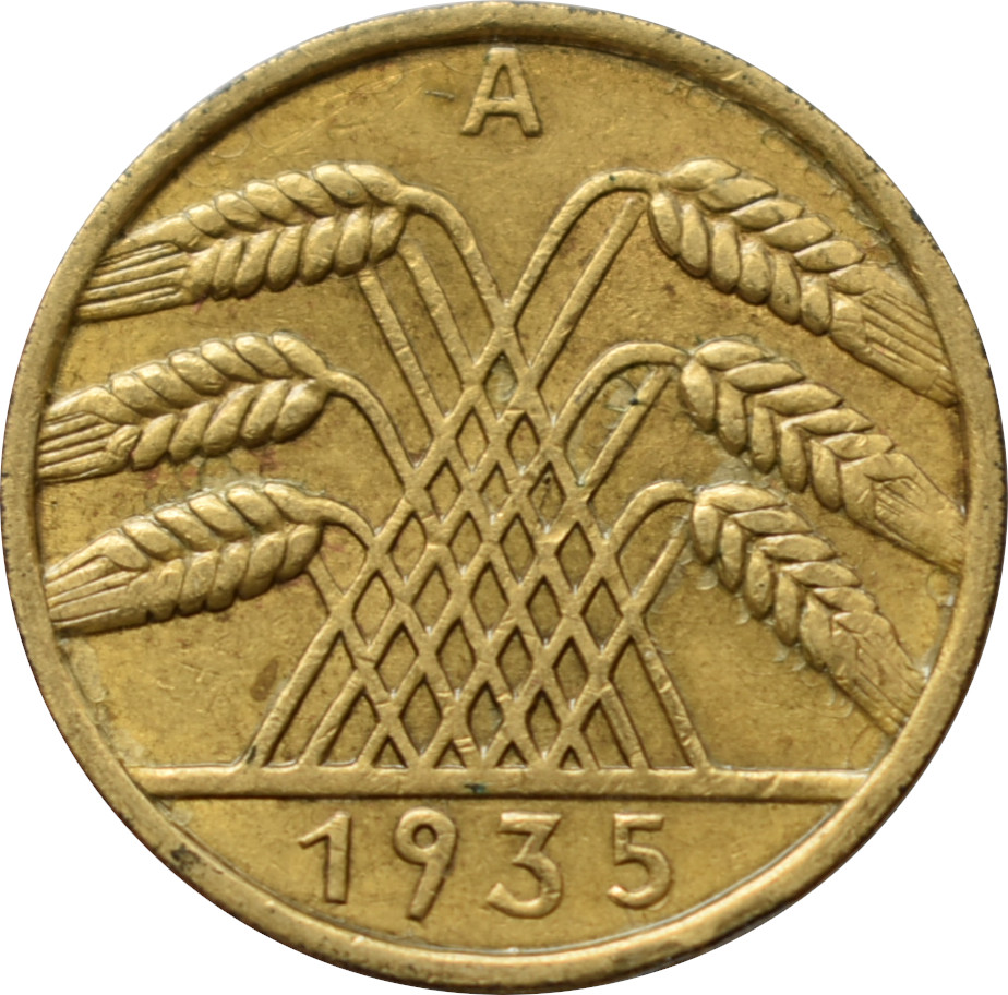 Nemecko - Weimarská republika 10 Reichspfennig 1935 A
