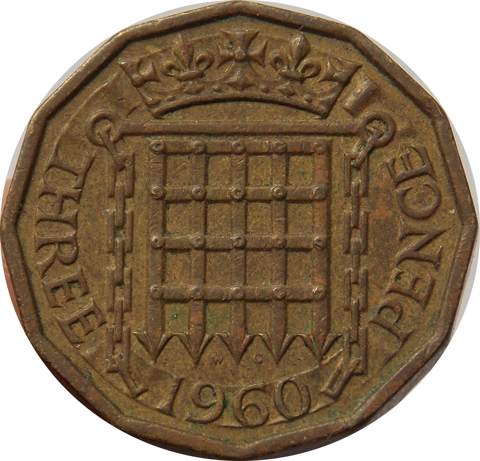 Anglicko 3 Pence 1960