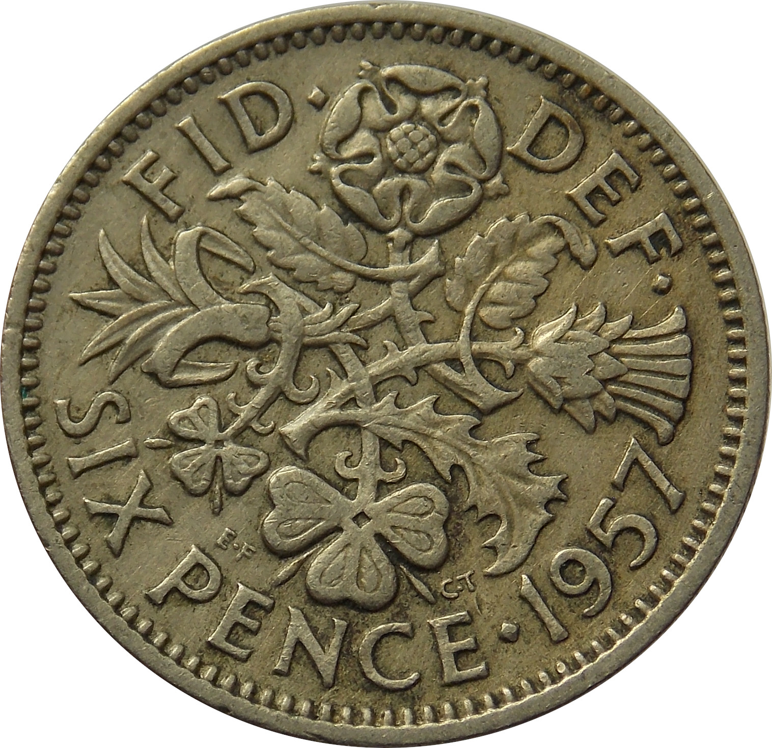 Anglicko 6 Pence 1957