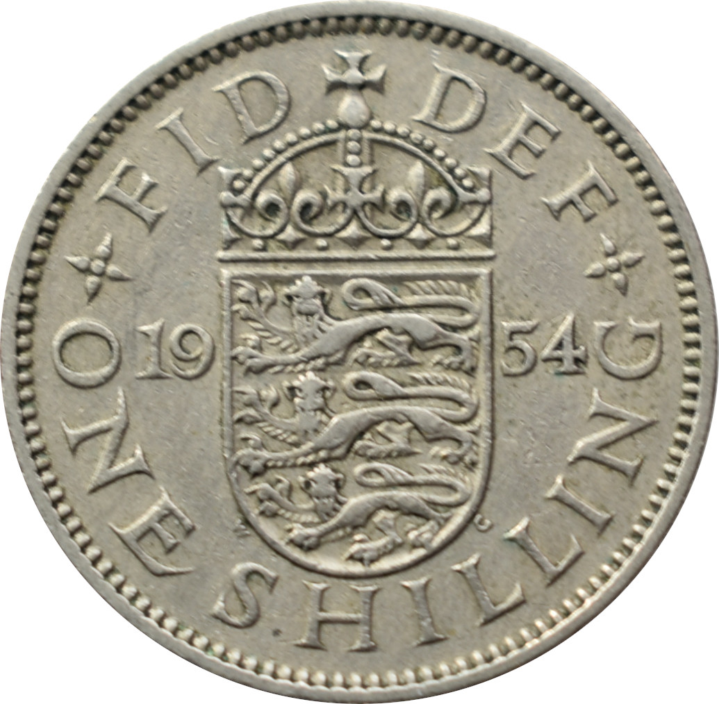 Anglicko 1 Shilling 1954