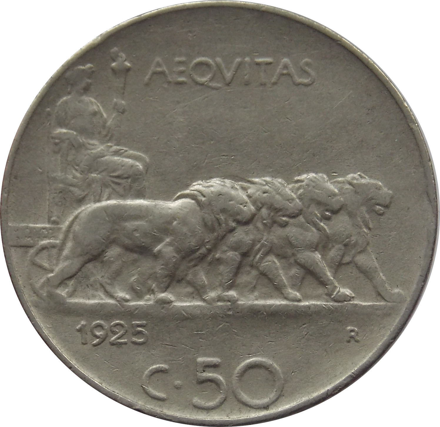 Taliansko 50 Centesimi 1925