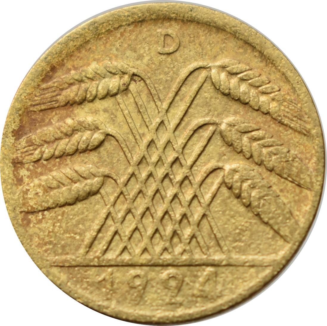 Nemecko - Weimarská republika 10 Rentenpfennig 1924 D