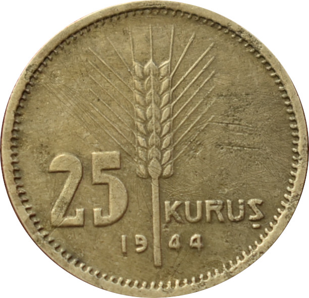 Turecko 25 Kurus 1944