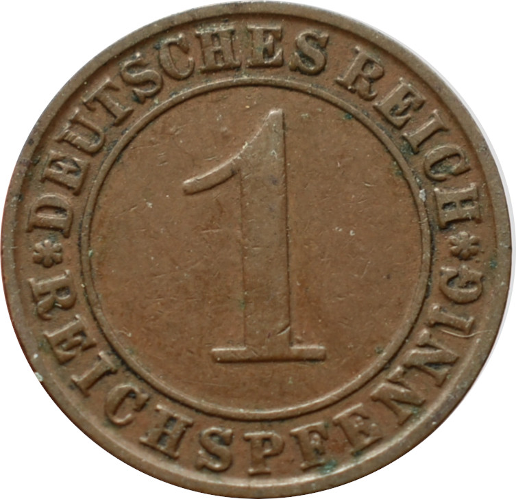 Nemecko - Weimarská republika 1 Reichspfennig 1924 G