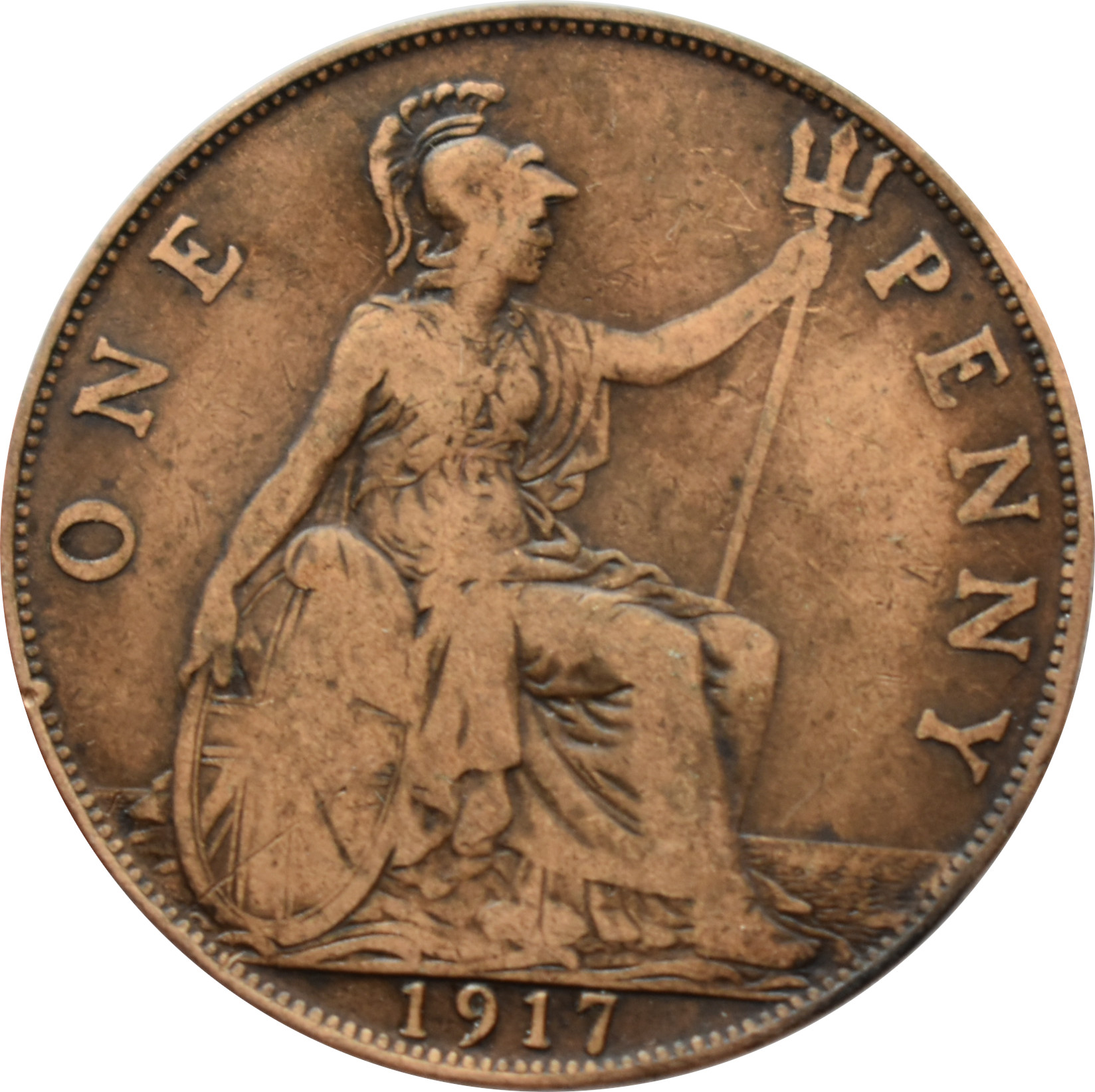 Anglicko 1 Penny 1917