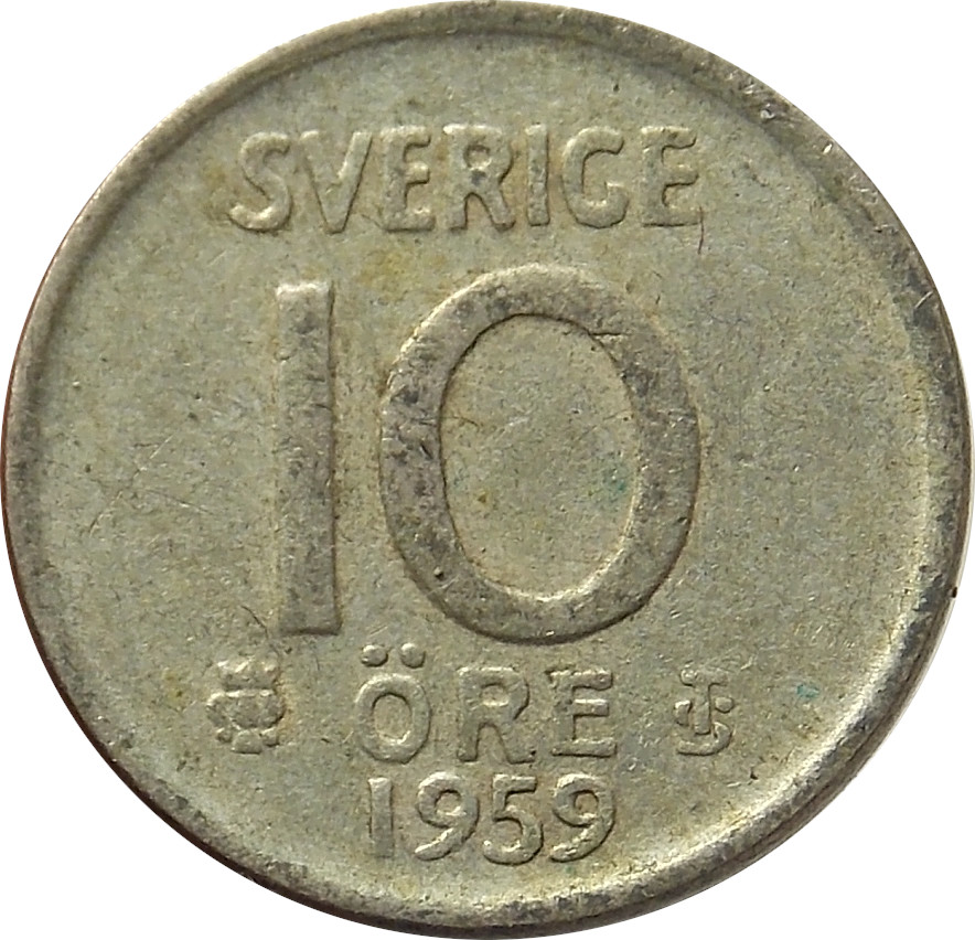 Švédsko 10 Ore 1959