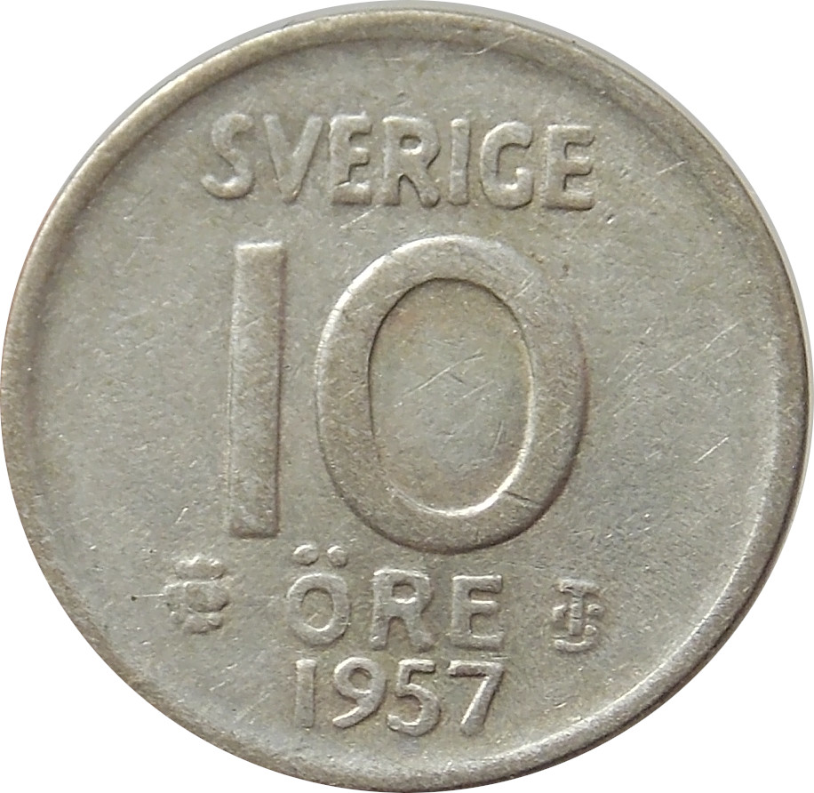 Švédsko 10 Ore 1957