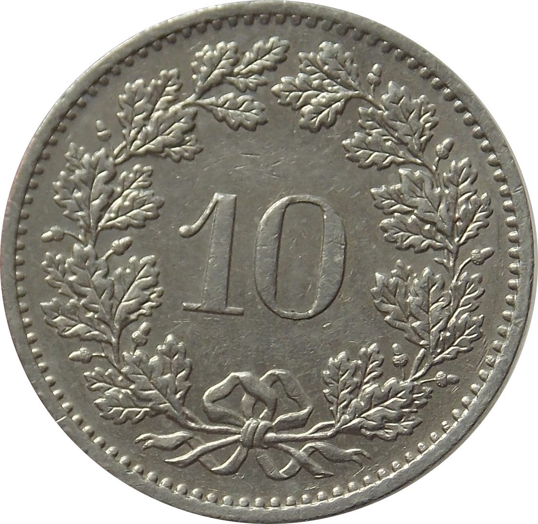 Švajčiarsko 10 Rappen 1982