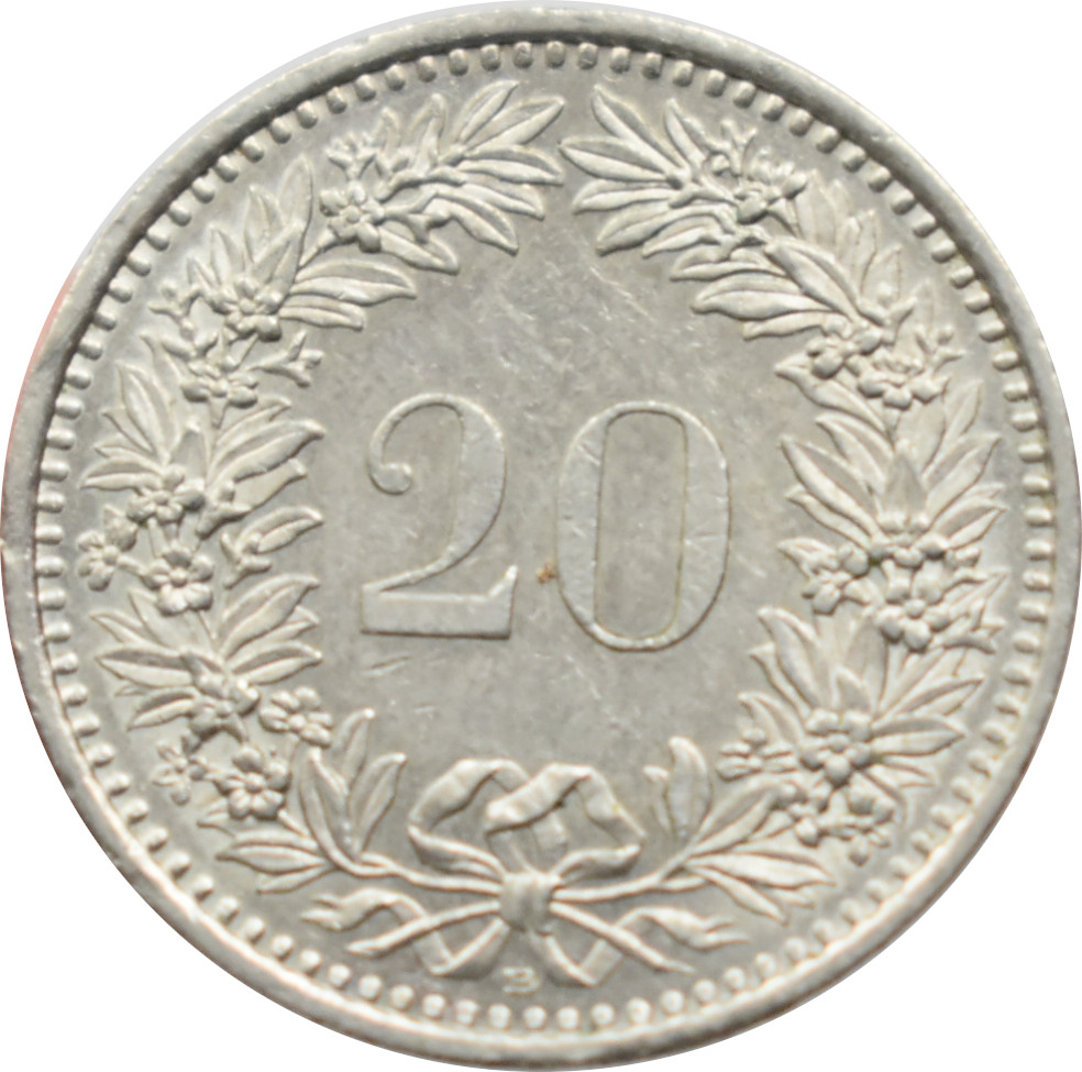 Švajčiarsko 20 Rappen 1993