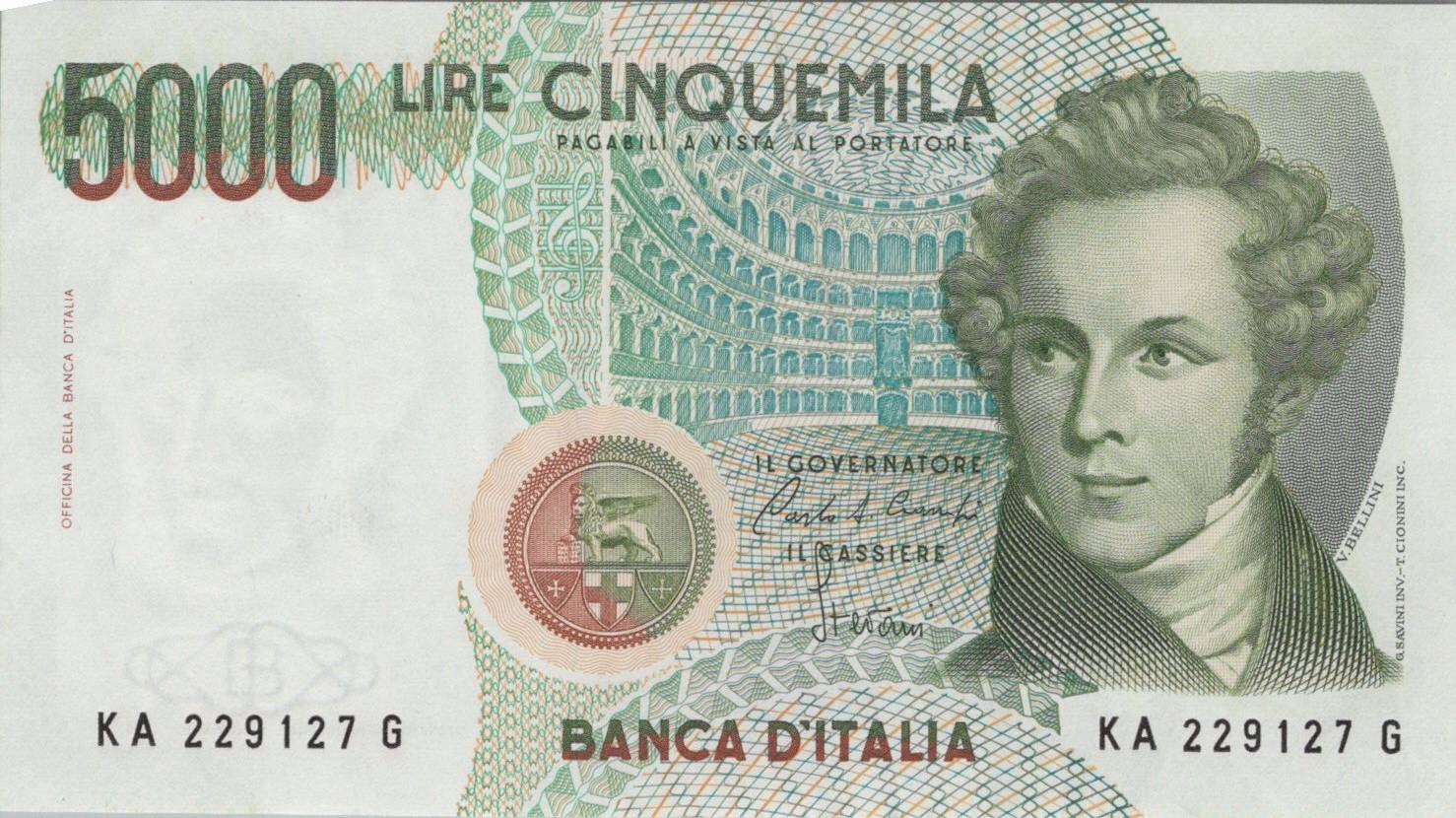Taliansko 5000 Lire 1985