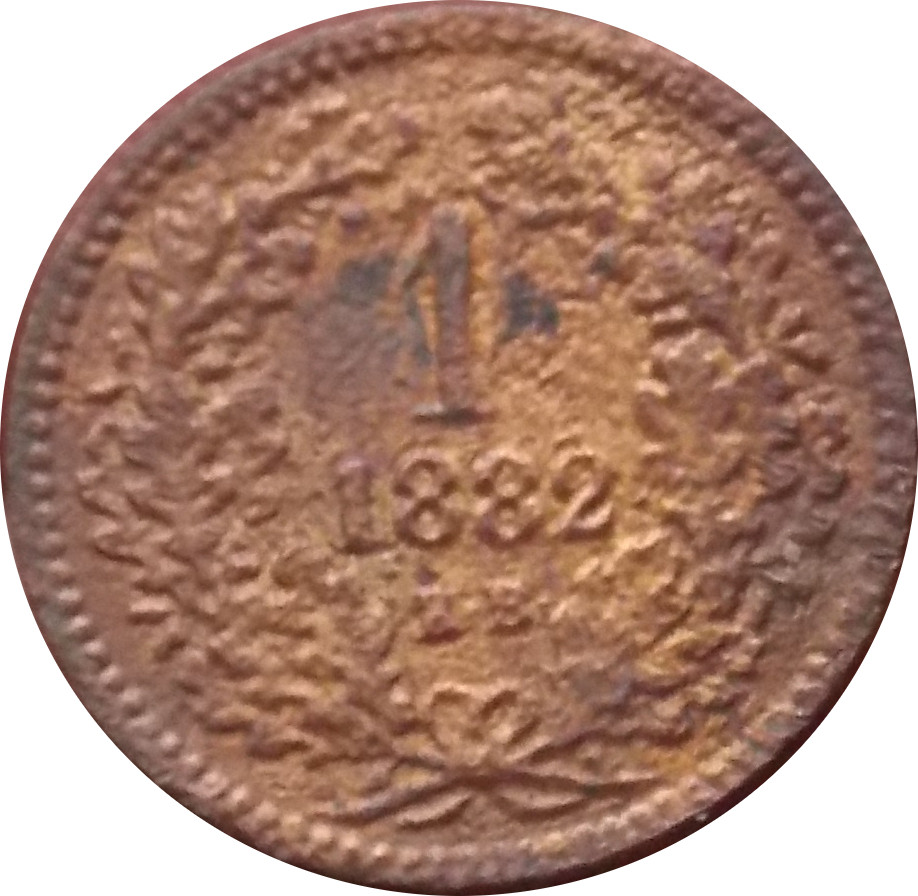 F.J. 1 Krajcár 1882 K.B