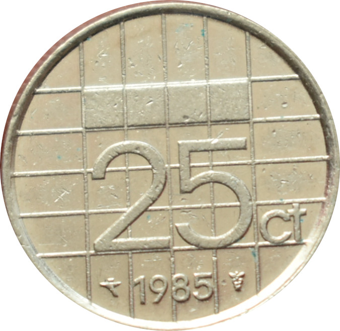 Holandsko 25 Cents 1985