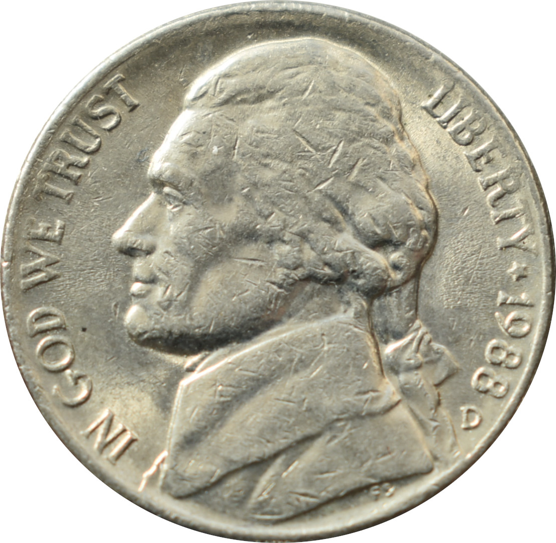 Spojené štáty 5 Cents 1988 D