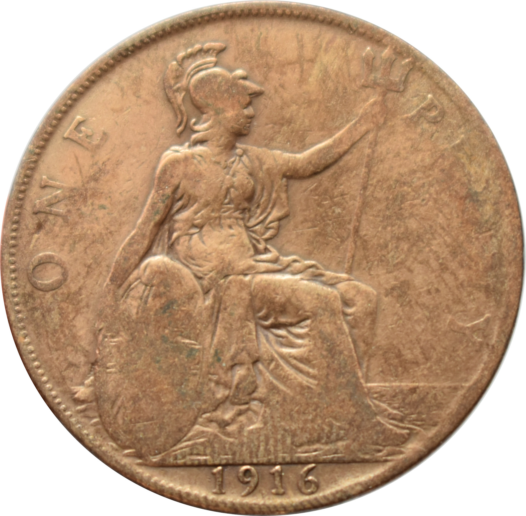 Anglicko 1 Penny 1916