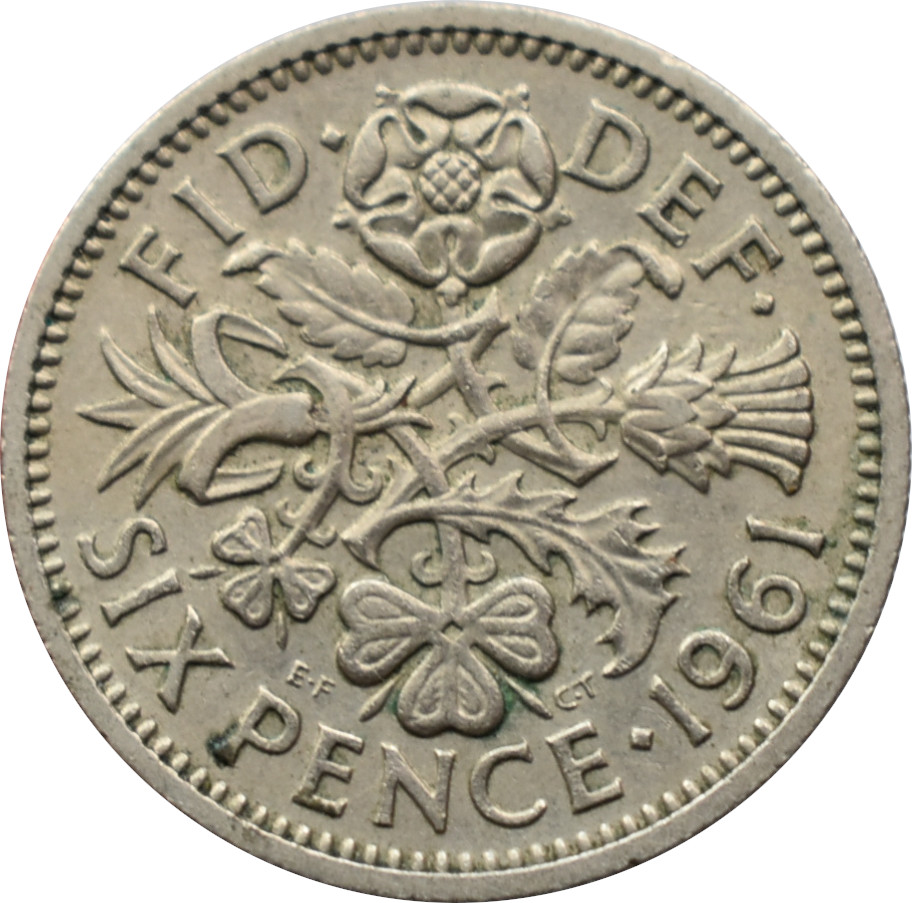 Anglicko 6 Pence 1961