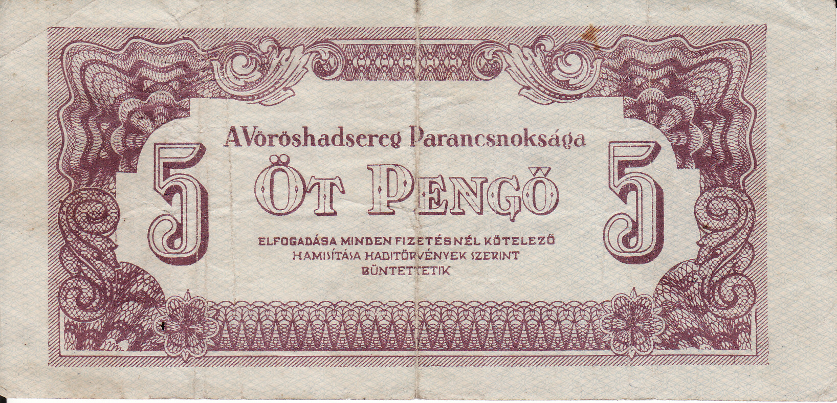 Maďarsko 5 Pengő 1944