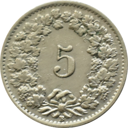 Švajčiarsko 5 Rappen 1946