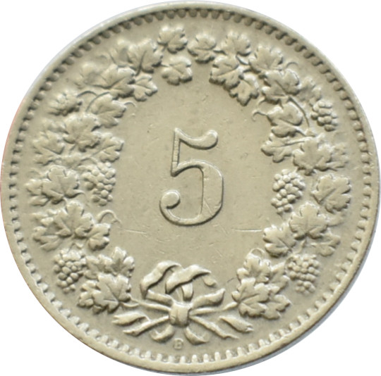 Švajčiarsko 5 Rappen 1958