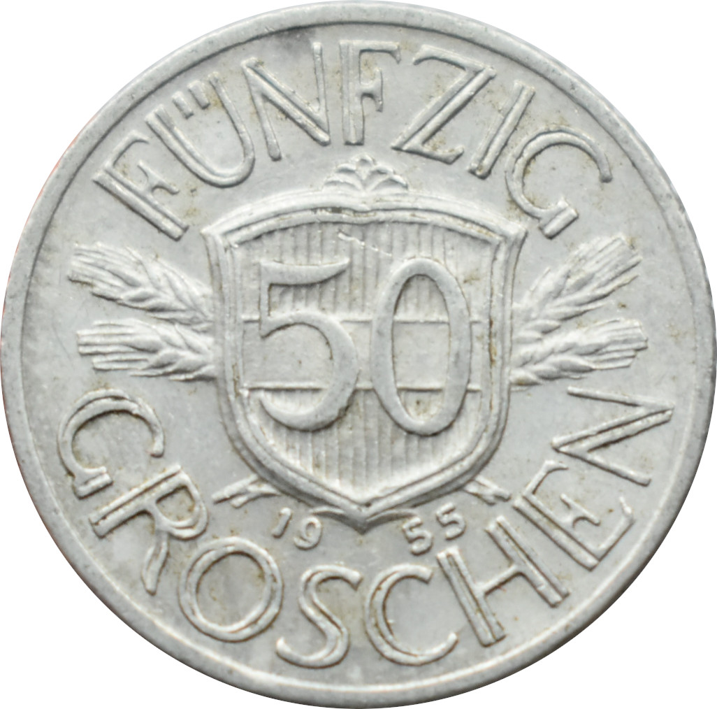 Rakúsko 50 Groschen 1955