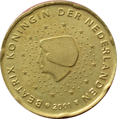 Holandsko 20 Cent 2001