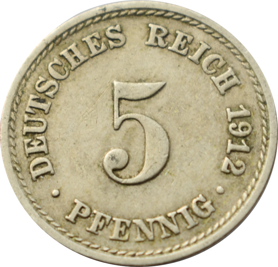 Nemecko - Nemecká ríša 5 Pfennig 1912 A